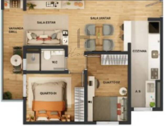 #AP00359 - Apartamento para Venda em  - 